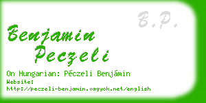 benjamin peczeli business card