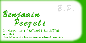 benjamin peczeli business card
